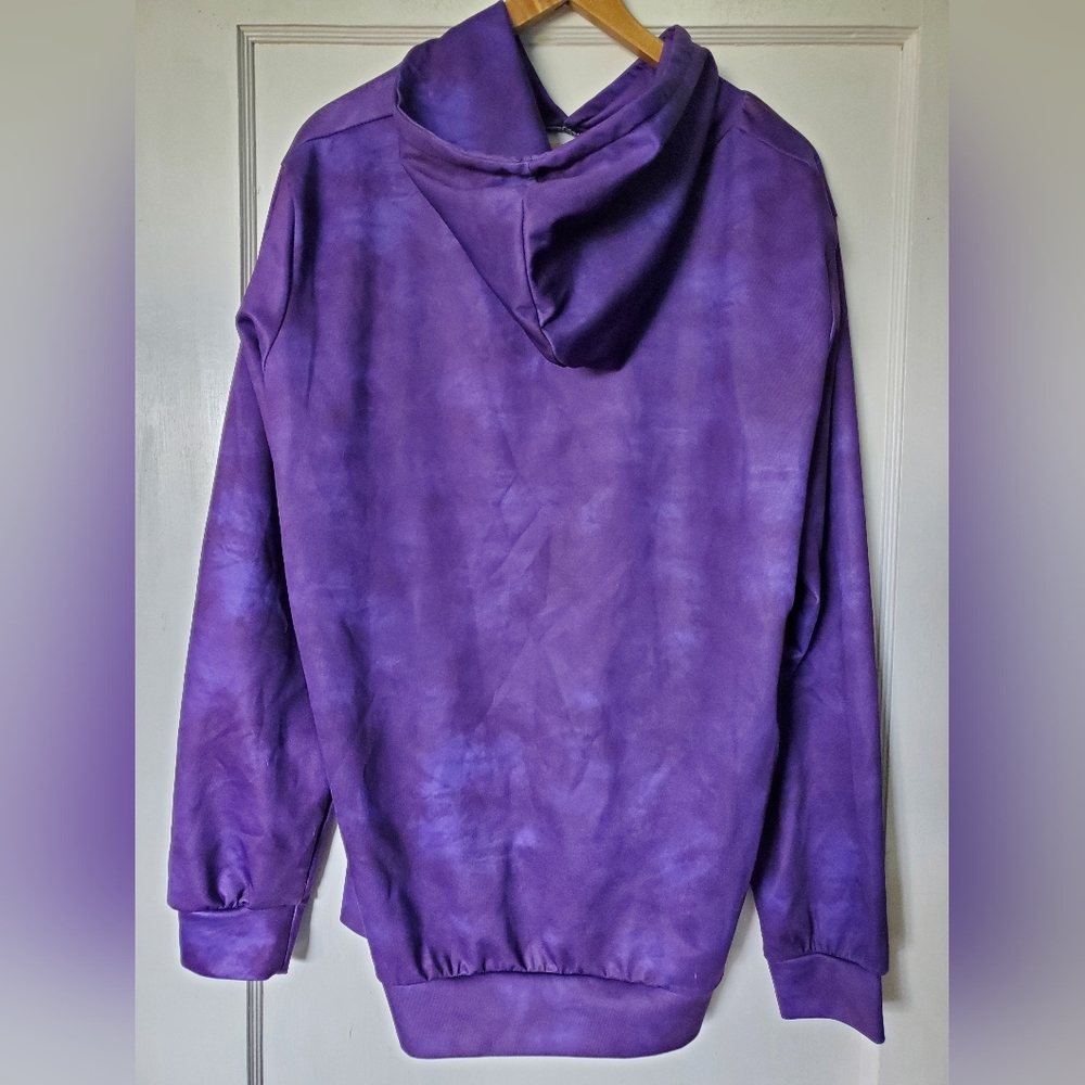 🐱💜NWOT Big Face Cheshire Cat Hoodie🐱💜 - Picture 3 of 5